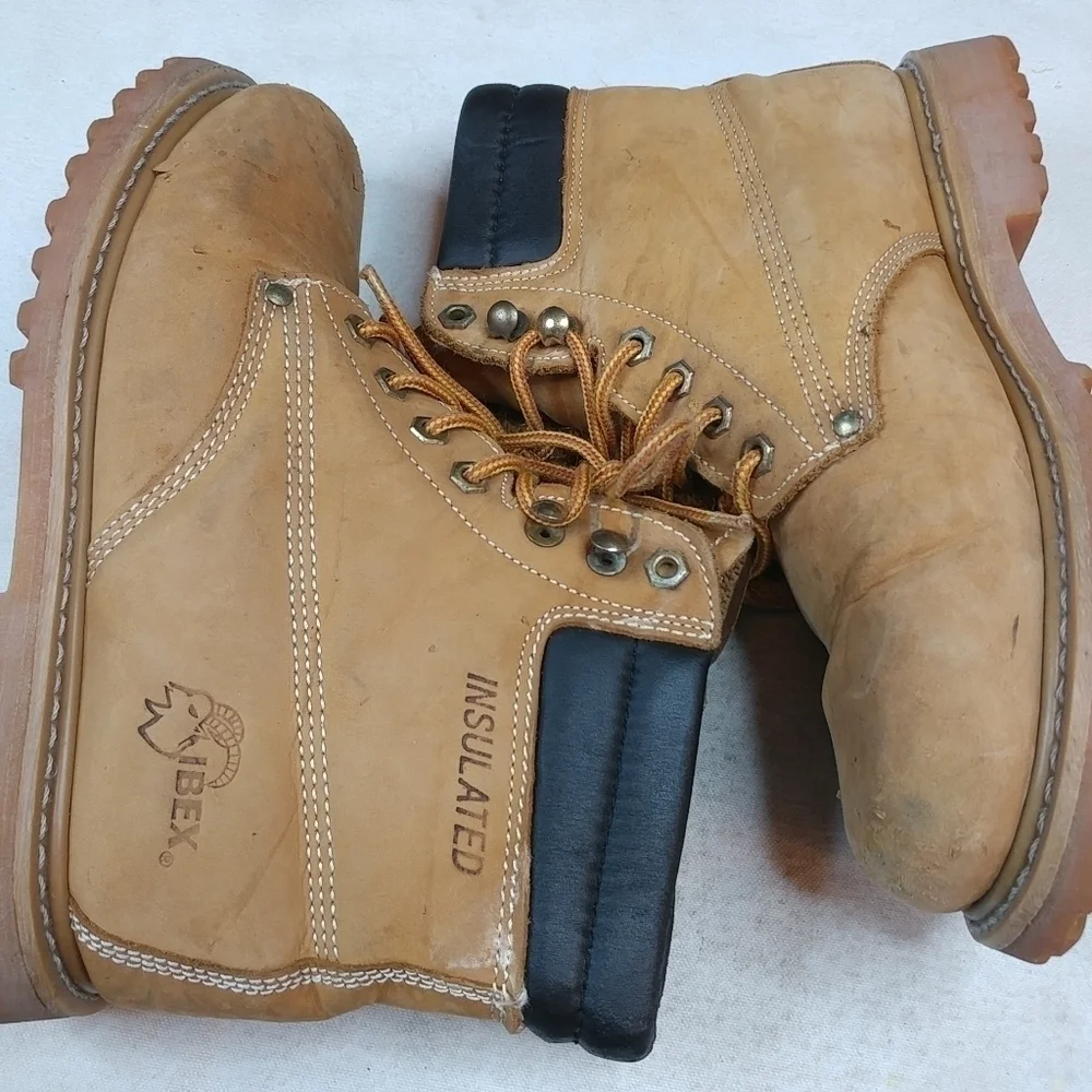 IBEX Tan Brown Insulated Lace Up Leather Cold Weat